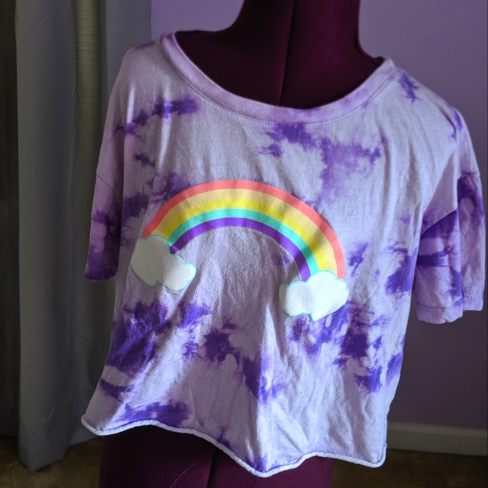Rainbow Crop Top Hot Topic M